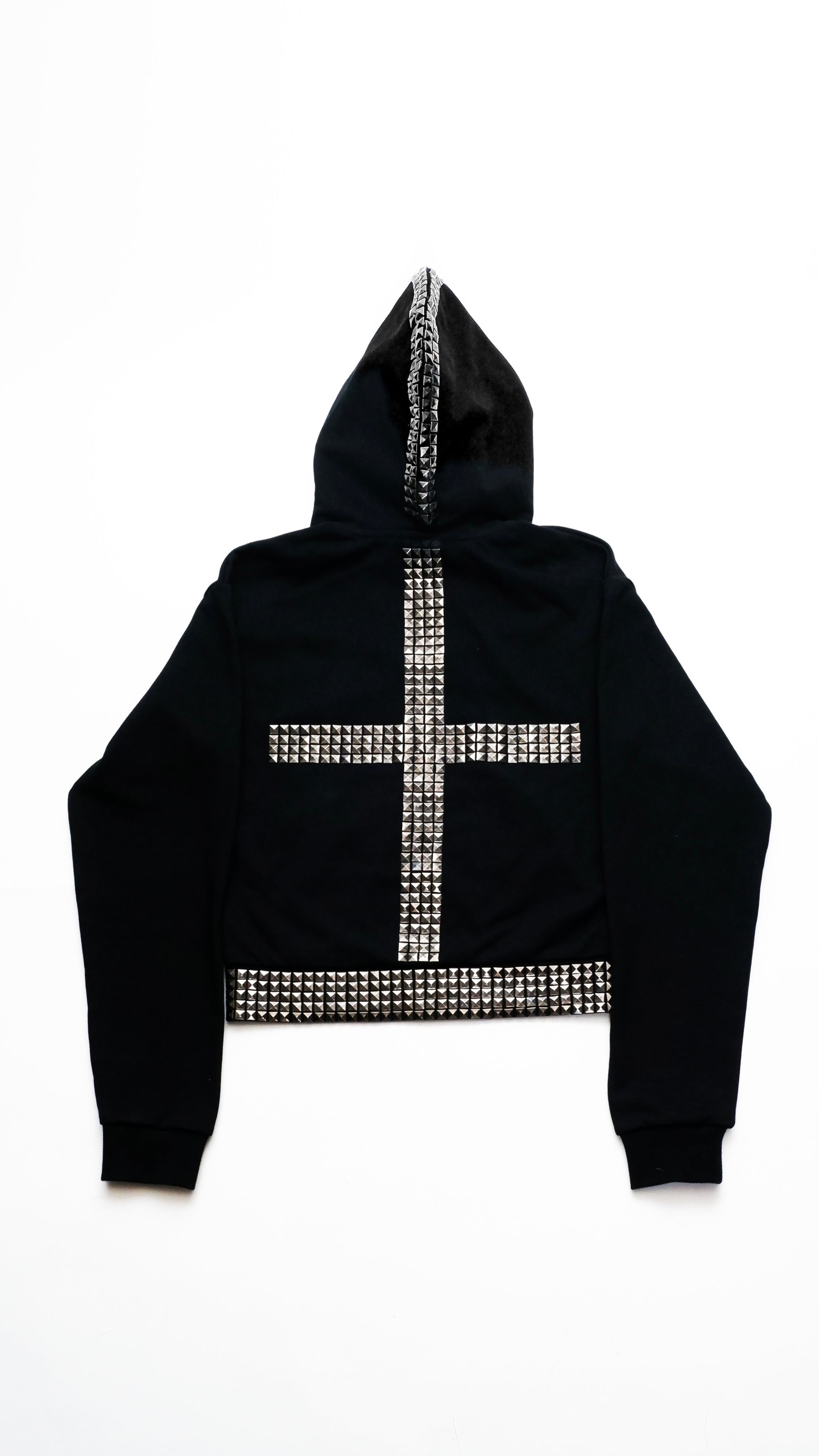 STUDDED CROSS ZIP-UP