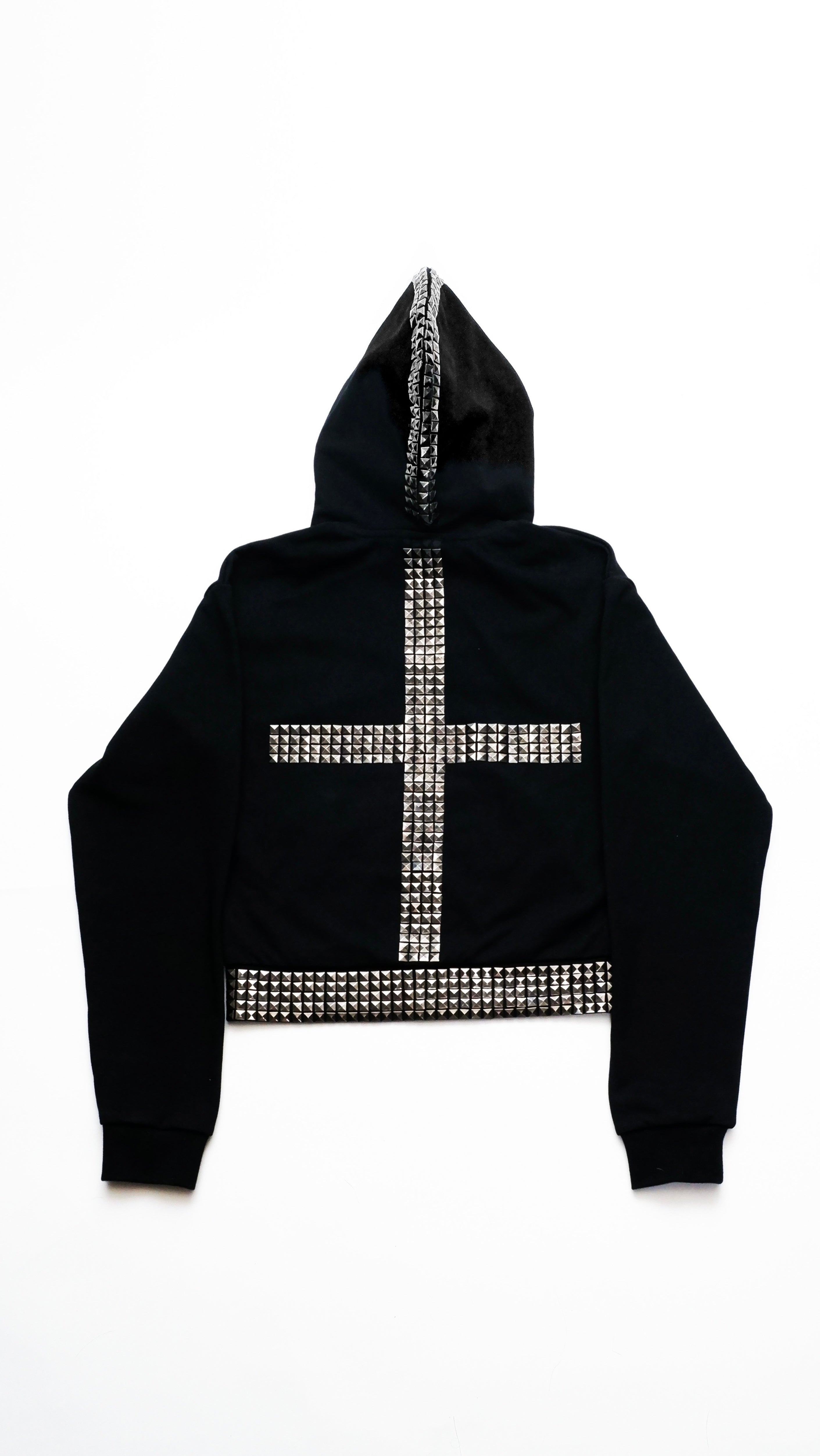 STUDDED CROSS ZIP-UP