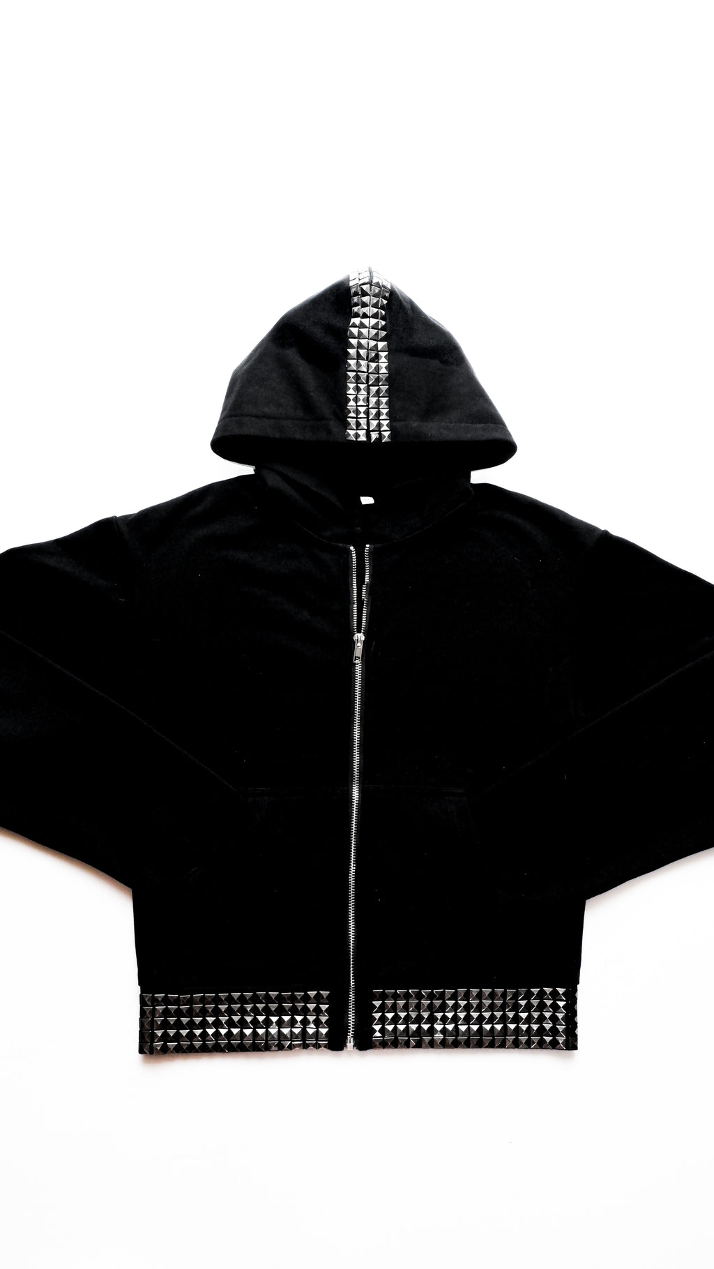 STUDDED CROSS ZIP-UP