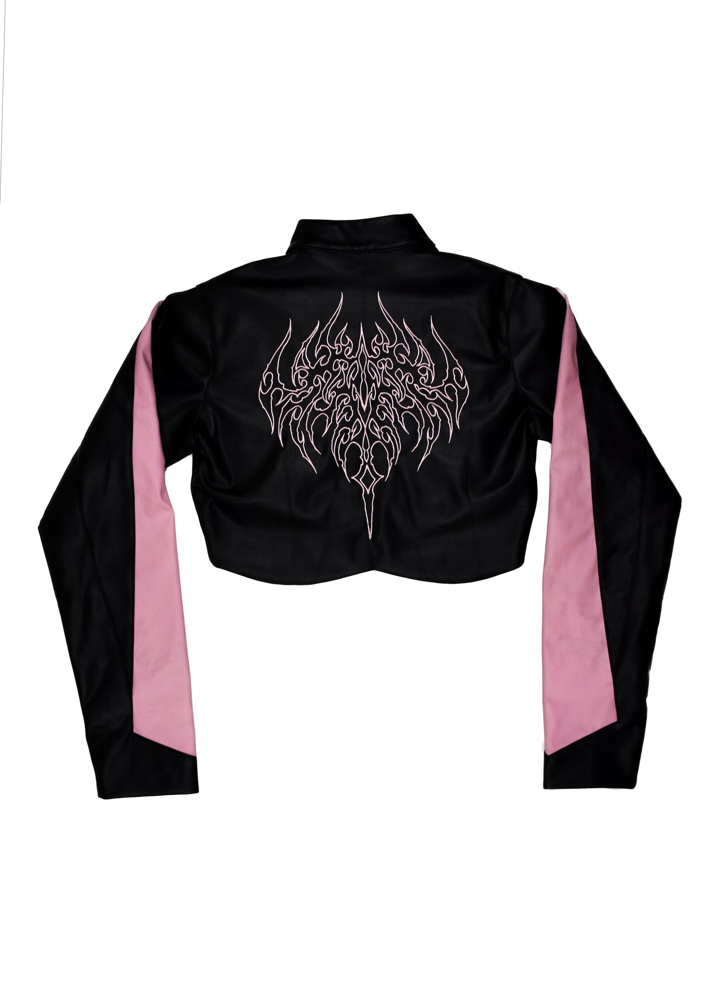 PINK ECSTASY LEATHER MOTO JACKET