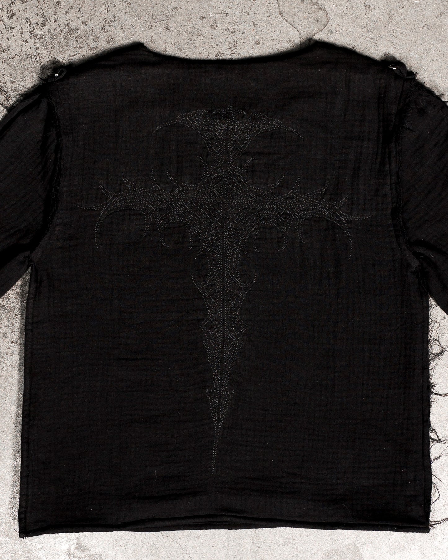 BLACK MUSLIN SHIRT