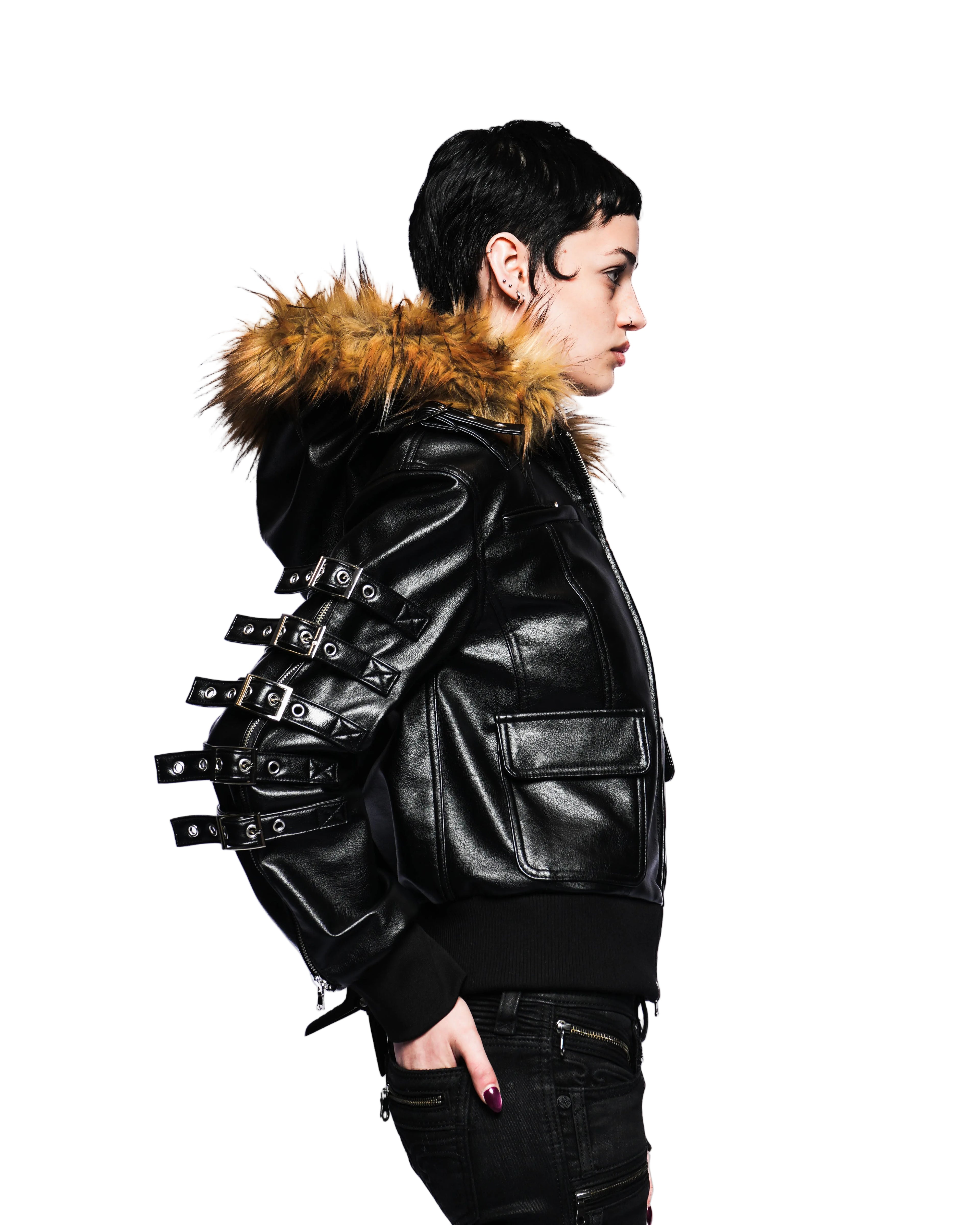 FUR LEATHER JACKET - coming soon