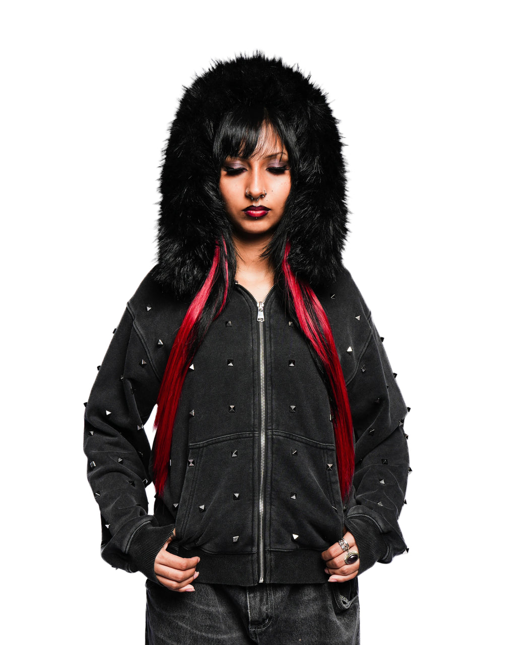 STUD JACKET AND SWEATPANTS BUNDLE