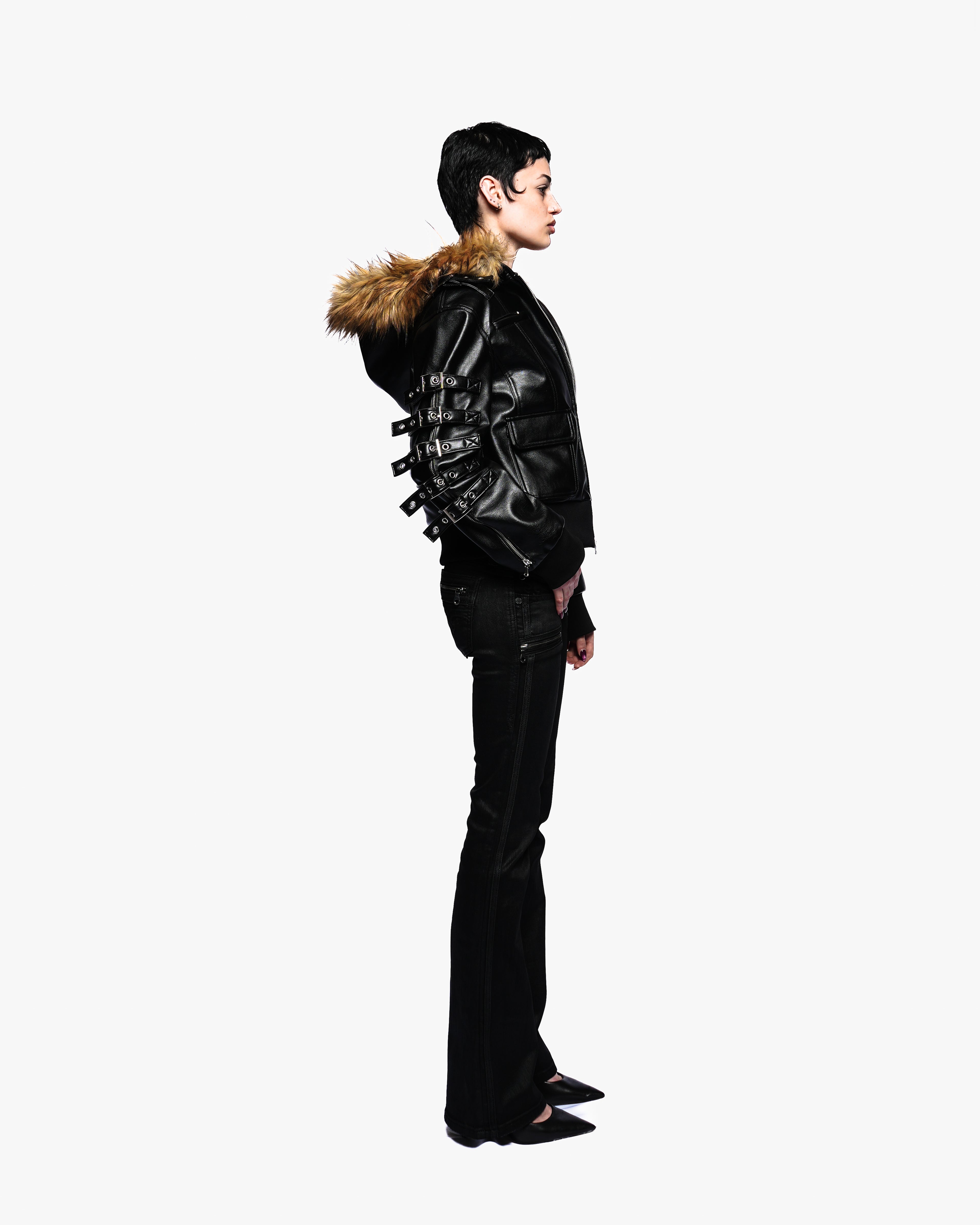 FUR LEATHER JACKET