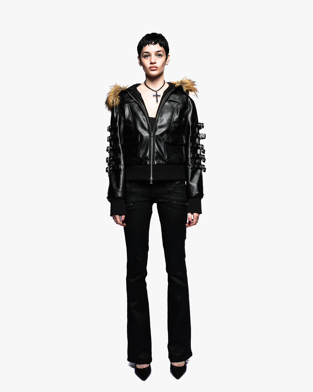 FUR LEATHER JACKET