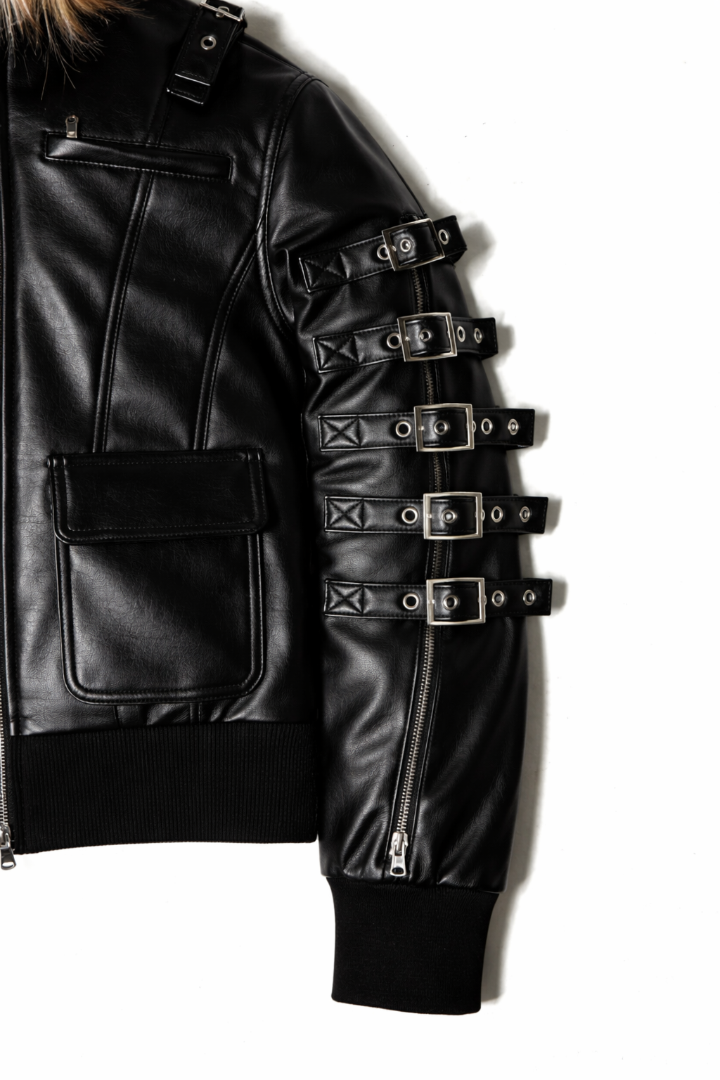 FUR LEATHER JACKET