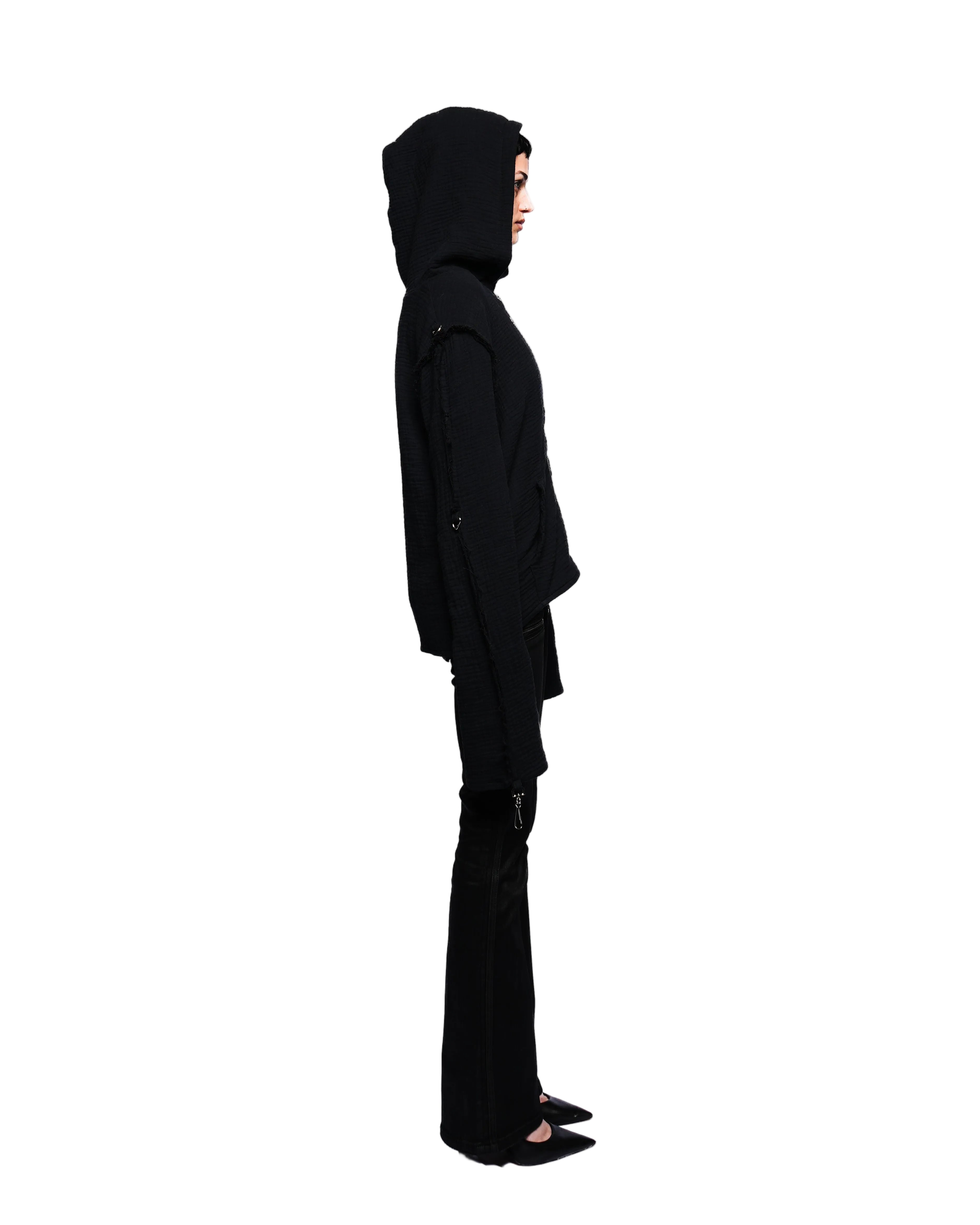 BLACK MUSLIN JACKET