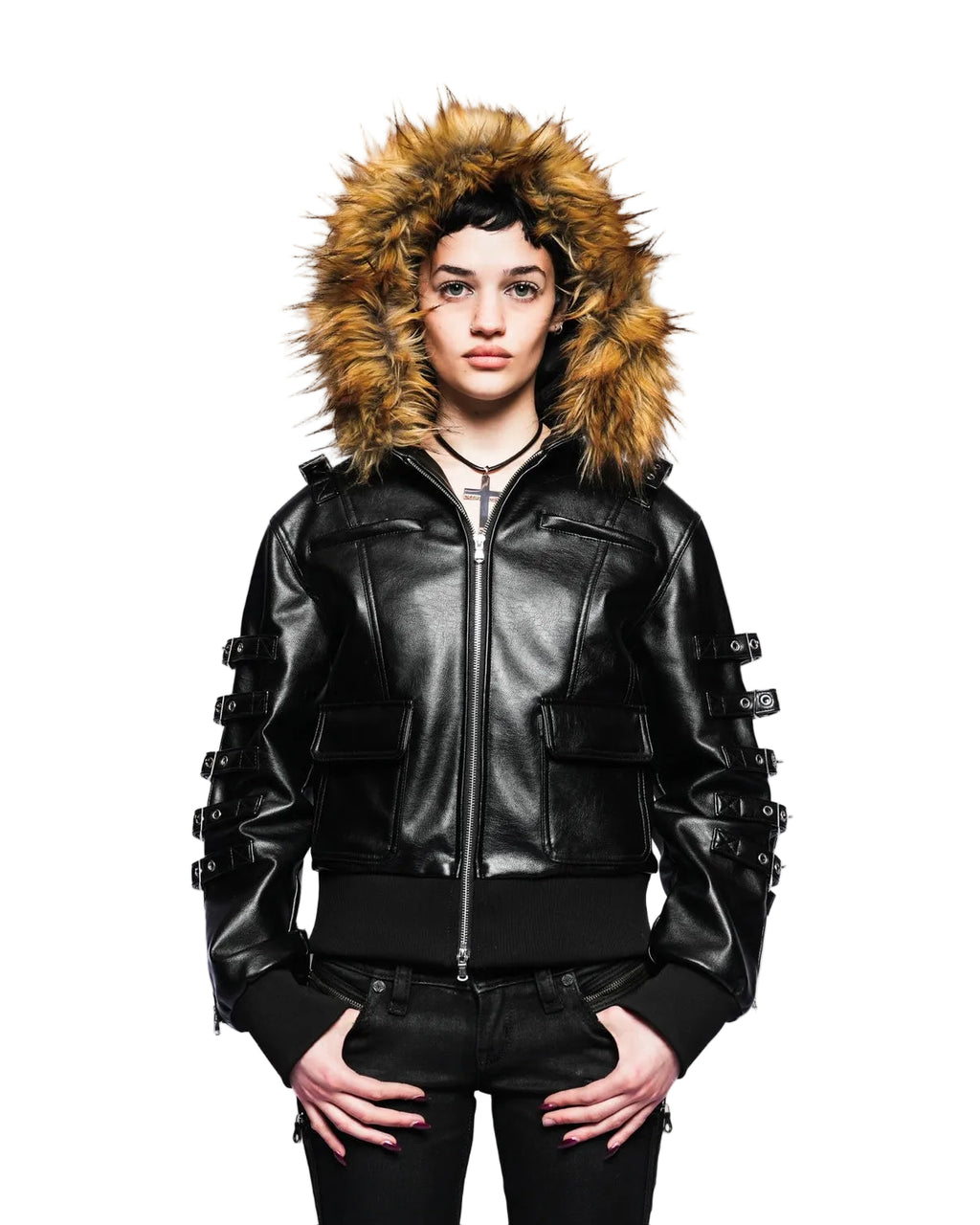 FUR LEATHER JACKET