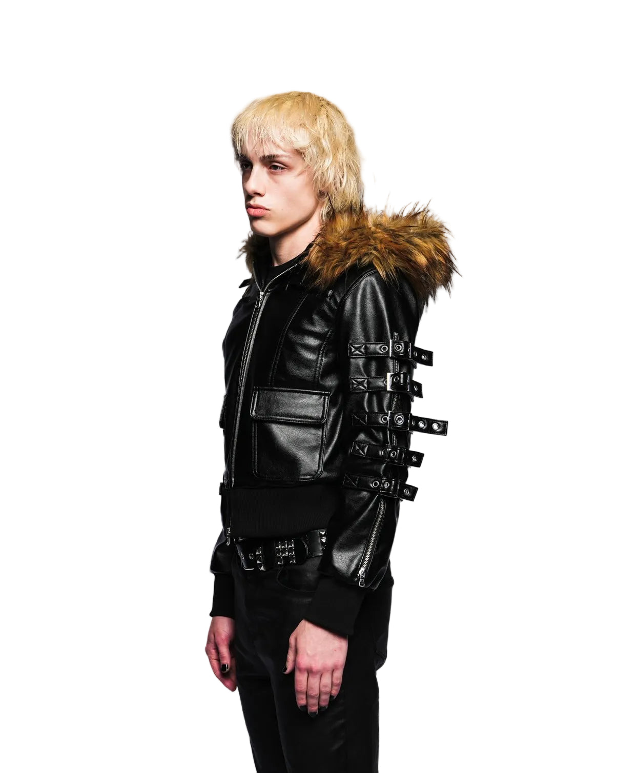 FUR LEATHER JACKET